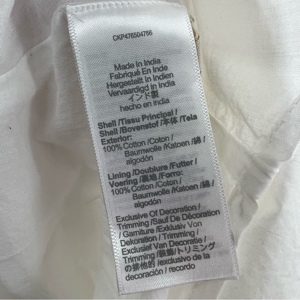 Madewell NWT Annamarie Floral V Neck Cutout Mini Dress in Bright Ivory size 0 - Picture 9 of 11